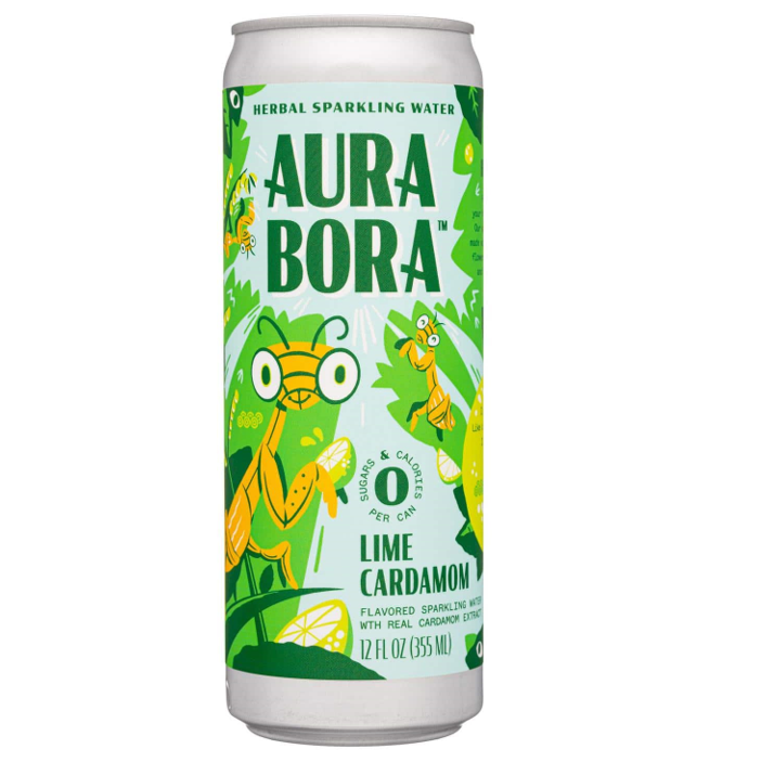 Aura Bora - Lime Cardamom Sparkling Water (4 pack)